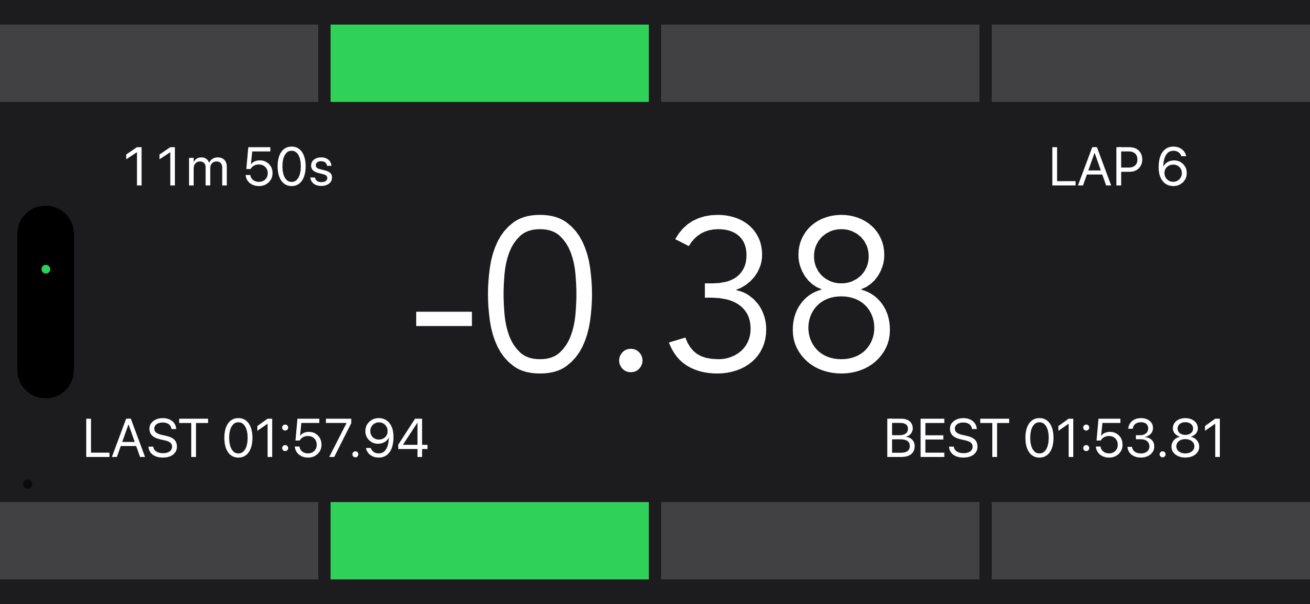Lap timer dark mode